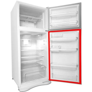 Imagem de Borracha Gaxeta Geladeira Porta Inferior Para Electrolux Modelo DFN52 (Cinza, 69x126)