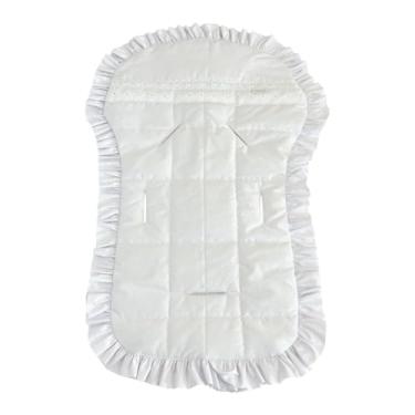 Imagem de Biramar Baby Capa Para Carrinho De Bebê Bordado Inglês Branco 100% Algodão Branco