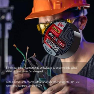 Imagem de Fita Isolante De 19mm X 20m X 0,13mm Kit C/2 Und - Fame