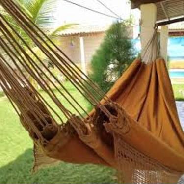 Imagem de rede de descanso e dormir marrom sol a sol antialergica - redespotigua