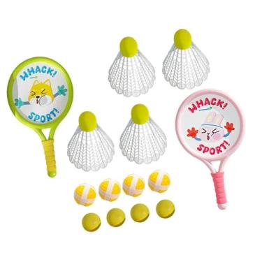 Imagem de Aymzbd 2Pcs Crianças Badminton Raquetes Set Badminton Petecas com Bola Outdoor Racquet, Contém 12 Bolas