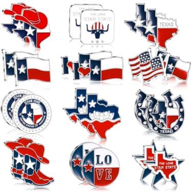 Imagem de Wavwavw Alfinetes de lapela do estado do Texas Texas bandeira do mapa texano alfinetes de lapela a granel bandeira do estado do Texas ondulando lembranças da América presentes para homens mulheres