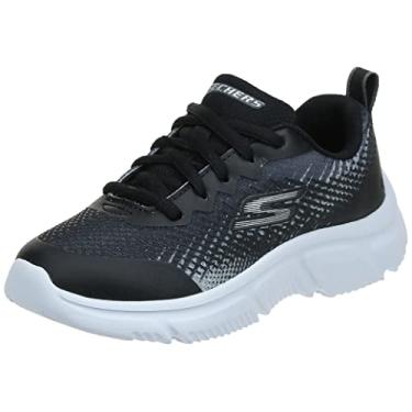 Imagem de Skechers Tênis infantil unissex Go Run 650, Preto/prata, 11.5 Little Kid