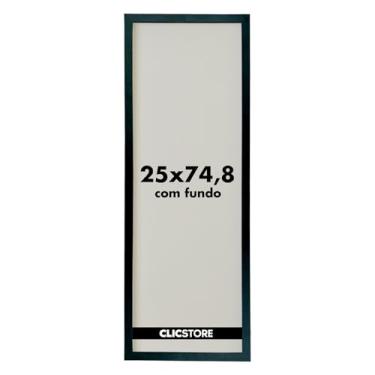 Imagem de Moldura Quadro 25x74 cm para Quebra Cabeça Grow Puzzle 500 peças Game Office Decoração Parede Sala Escritório sem Vidro (Preto)