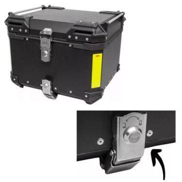 Imagem de Bauleto para Moto Modelo Adventure Bau Universal Com Suporte - Alumíni