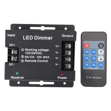 Imagem de Dimmer LED Remoto RF, Interruptor Dimmer de Parede Com 11 Teclas Controle Remoto RF, Dimmer de Faixa de Luz LED DC 12V-24V PWM para Supermercado de Loja Doméstica