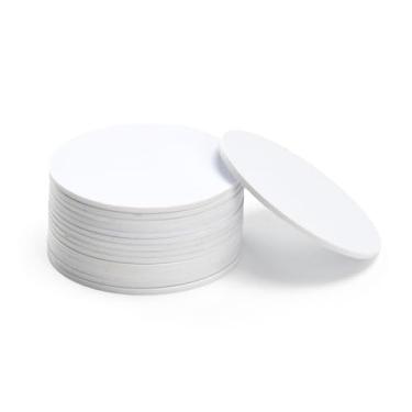 Imagem de SZ·yuli Etiquetas NFC em branco Ntag215 NFC Chip redondo NFC 215 cartões regraváveis NFC 215 cartões de moeda compatíveis com dispositivos de telefones celulares com TagMo e NFC (50 peças, redondo)