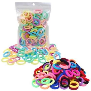 Imagem de 200 Unidades Xuxinha De Cabelo Rabicó Cores Pastel Neon Penteado Infan