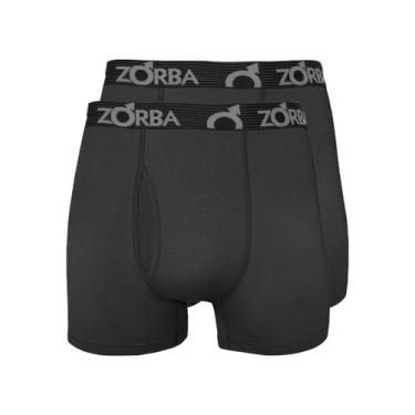 Imagem de Kit com 2 Cuecas Boxer com Abertura Zorba 848, Cinza, G