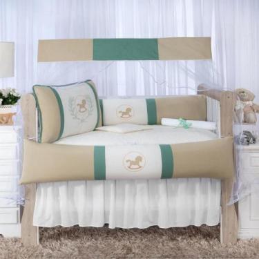 Imagem de Kit Berço Americano Para Bebê Menina e Menino 100% Algodão Bordado 10 