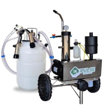 Imagem de Ordenhadeira Móvel Inox In Pulse Bv 300 Motor 1cv Com 1 Cjt (110, Volts)