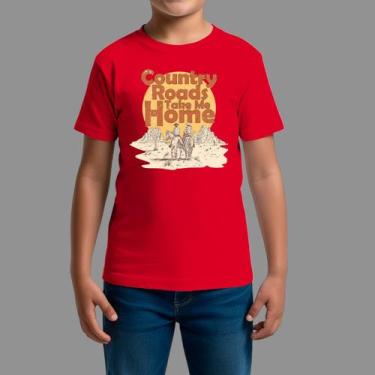 Imagem de Camisetas Infatil Básica Masculina Casual Manga Curta Country Read - R