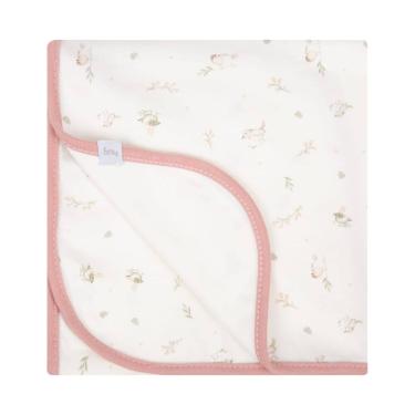 Imagem de Cueiro Bebê Estampado Suedine Garden Rose / Off White - Hug