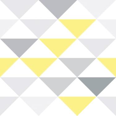 Imagem de Papel De Parede 10m Adesivo Quarto Amarelo Triângulo