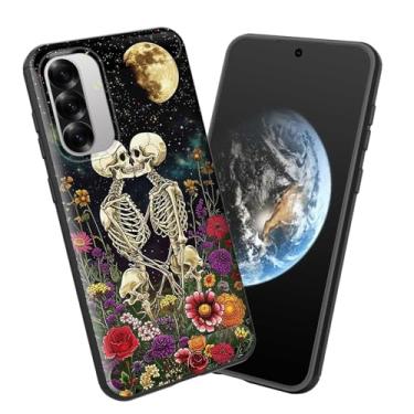 Imagem de smauncucn Capa para Galaxy A36 5G/Galaxy A56 5G, TPU macio, fina, moderna, anti-impressão digital, capa protetora antiderrapante para Samsung Galaxy A36/A56 5G 6,7 polegadas, esqueleto floral