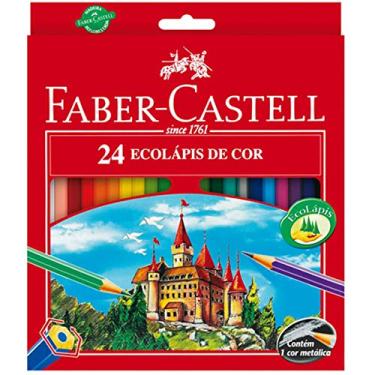 Imagem de Lápis de Cor Sextavado, Faber Castell 120124G, Multicor, Pacote com 6 Unidades