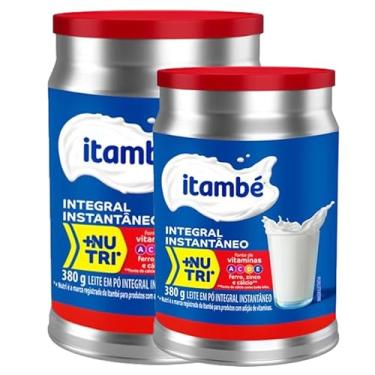 Imagem de 2 Latas- Leite em pó Integral Instantâneo Itambé 380g