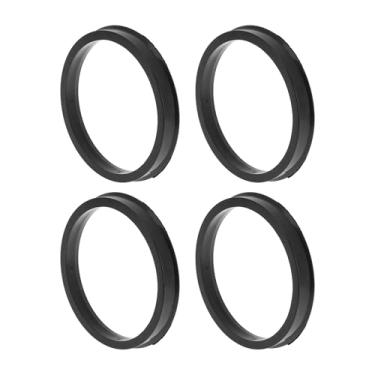 Imagem de INFINAUTO Anéis centralizados de cubo de roda de carro de 82,1 mm a 73,1 mm rodas de policarbonato preto eixo central amortecedor Hubrings 4 peças