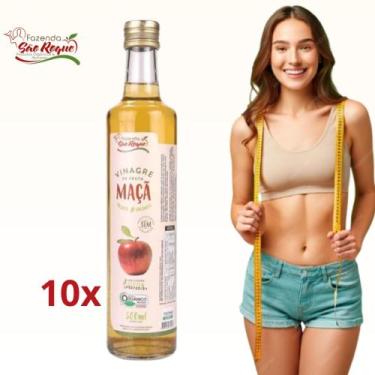 Imagem de 10x Vinagre De Maçã (100% Orgânico) (4,2% de Acidez) - Fazenda São Roq