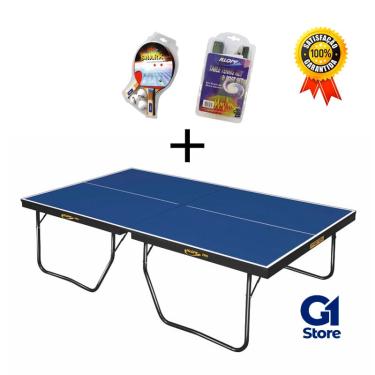 Imagem de Mesa ping pong oficial - mdf 25MM - klopf 1090 + kit Raquetes e Bolinhas 5055 + Suporte master c/ Rede 5034