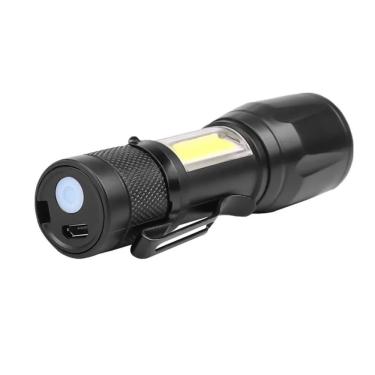Imagem de Lanterna Mini Led Cree Police Tatica Recarregável Zoom Forte