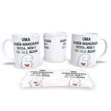 Imagem de Caneca de Porcelana dia dos Namorados Amor com Toque de Humor (Uma chata namorada desse, nem o goog acha)