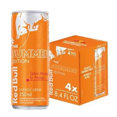 Imagem de Energético red bull Morango/Pessego 250ml (4 Latas)
