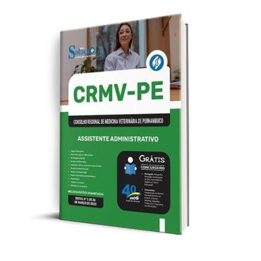 Imagem de Apostila CRMV-PE  - Assistente Administrativo - Editora Solução