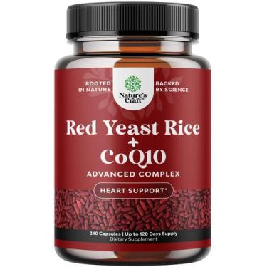 Imagem de Suplemento Natures Craft Red Yeast Rice 1200 mg com CoQ10 100 mg