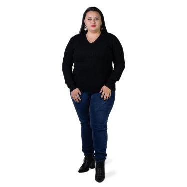 Imagem de Suéter Feminino City Lady by Facinelli Plus Size 658112 Preto-Feminino