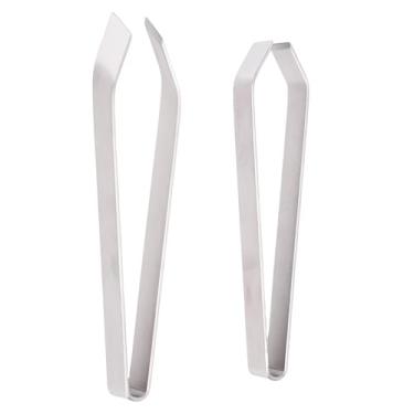 Imagem de 2pcs Peixes Pinças de Osso, Ergonômico Aço Inoxidável de Aço de Peixe Tweezers Descalador de Limpador Ferramenta para Cozinhar Grelhar e Churrasco