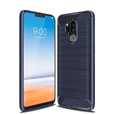 Imagem de CruzerLite Capa compatível com LG G7/LG G7 ThinQ, fibra de carbono reforçada, capa de TPU flexível fina, azul