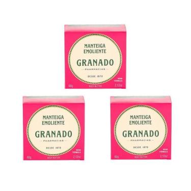 Imagem de Manteiga Emoliente Granado Pink 60g Hidrantante Kit 3 uni