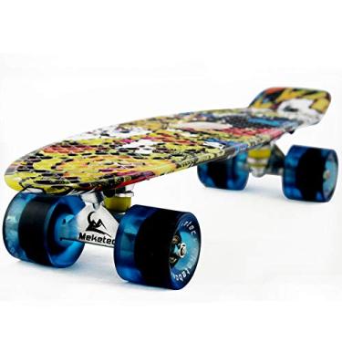 Imagem de Skate infantil 56 cm completo mini cruzador skates para crianças, meninas, jovens, iniciantes, crianças, adolescentes, adultos, cães (coringa)