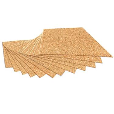 Imagem de VViViD Folhas de cortiça natural com fundo adesivo 23 cm x 25 cm, pacote com 12