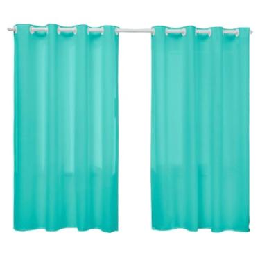 Imagem de Cortina para Sala Quarto 2,20M x 1,40M Metros de Oxford Decorativa Tecido Grosso (VERDE ÁGUA)