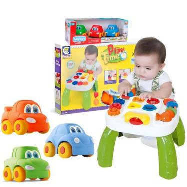 Imagem de Kit Mesa Didatica Play Time + Coleção Carros Baby Start Soft - Cotipla