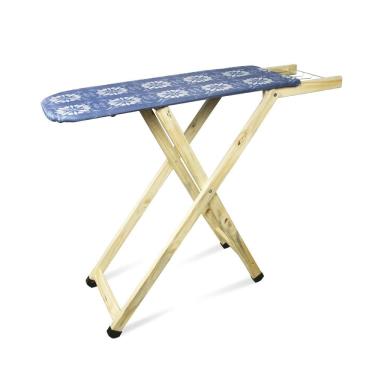 Imagem de Tábua de Passar Roupa Dobrável de Madeira Layla 2 Níveis Estampada G02 - D`Rossi