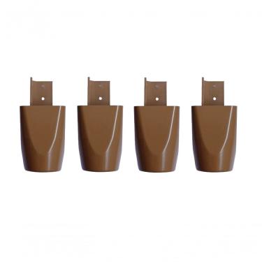 Imagem de Kit Com 4 Pés Para Multiusos Guarda Roupas 7cm Mari Marrom