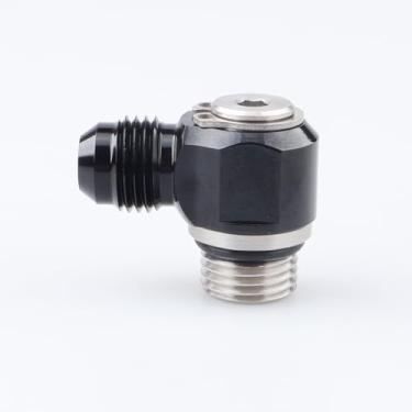Imagem de AC PERFORMANCE -6 AN Adaptador Banjo de Alumínio para ORB -6 Parafusos Banjo de Aço Inoxidável Conjunto Preto para Trilho de Combustível ou Tanque de Combustível