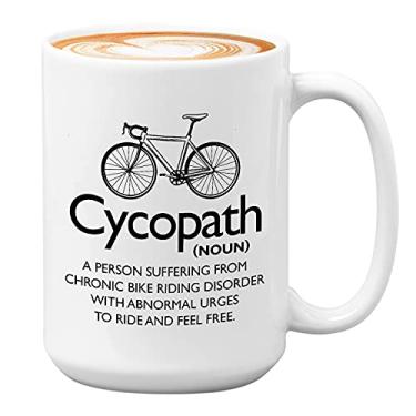 Imagem de Caneca de dicionário de motociclistas, 425 g, definição de cicpata, bicicleta, ciclistas, ciclismo, atleta, esportes, hobbies, divertido, treino, casa, academia, decoração, branca