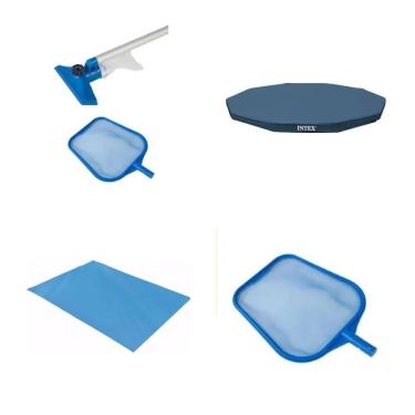 Imagem de Kit Com Capa 366 Cm Estrutural + Forro E Kit Limpeza Intex