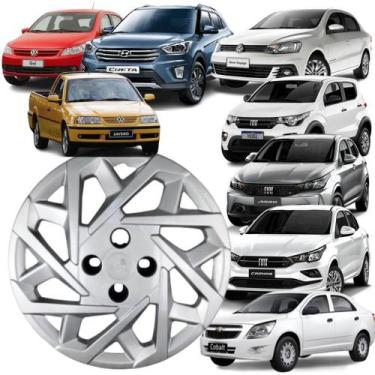 Imagem de 1 Calota Creta aro 14 Sport Cubo Baixo Prata Parafuso - Grid