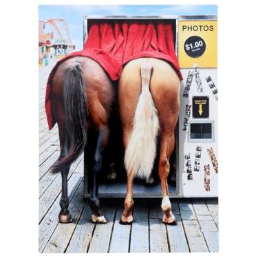 Imagem de Horses in Photo Booth – Cartão de Aniversário Engraçado/Humoroso Avanti