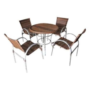 Imagem de Conjunto De Fibra Sintética Maresia 4 Cadeiras + 1 Mesa - Universe