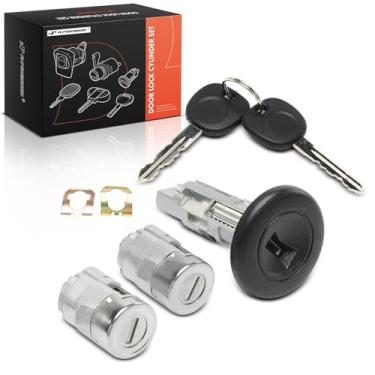 Imagem de A-Premium Cilindro de fechadura de porta com conjunto de chaves compatível com Chevrolet Silverado 1500 HD, Silverado 3500, Tahoe, Suburban 2500, Blazer, Avalanche 1500 e GMC Sierra 2500 3500
