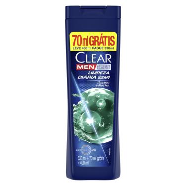 Imagem de Shampoo Anticaspa Clear Men Limpeza Diária 2 Em 1 400ml