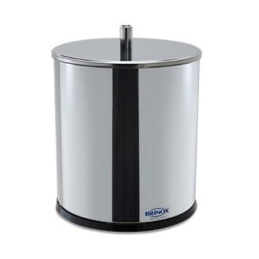 Imagem de Lixeira com Tampa Brinox Decorline 5,4 L - Ø 18,5 x 23 cm Aço Inox, In