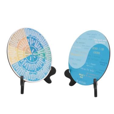 Imagem de Generic Roda de Sentimentos Calmos de Madeira, Robusto e Confiável Decoração de Roda de Multifuncional 2pcs Base Plástica para Quarto da Sala do Quarto (2)