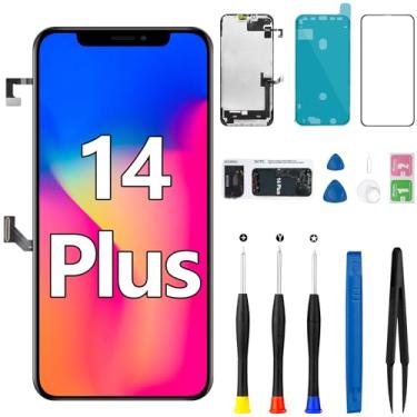 Imagem de Substituição de tela para iPhone 14 Plus com sensor de proximidade do fone de ouvido, cabo flexível, tela LCD sensível ao toque, kit de ferramentas de reparo digitalizador A2632 A2885 A2886 A2887 6,7